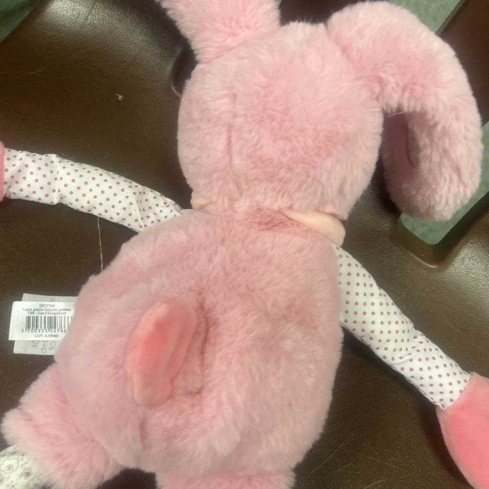 DOUDOU D&C  PARIS FRANCE PINK BUNNY RABBIT PLUSH 14
